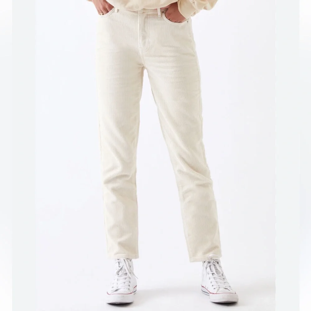 PacSun Cream corduroy mom Jeans Sz 30 high rise